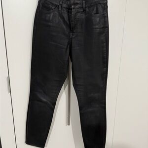 Jen7 coated black jeans
